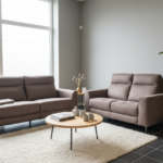 Bruine Suède Bankstel 3+2