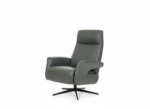 Grijze Leren Relaxfauteuil - Image 2