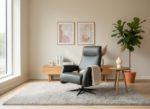 Grijze Leren Relaxfauteuil