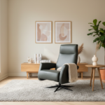 Grijze Leren Relaxfauteuil