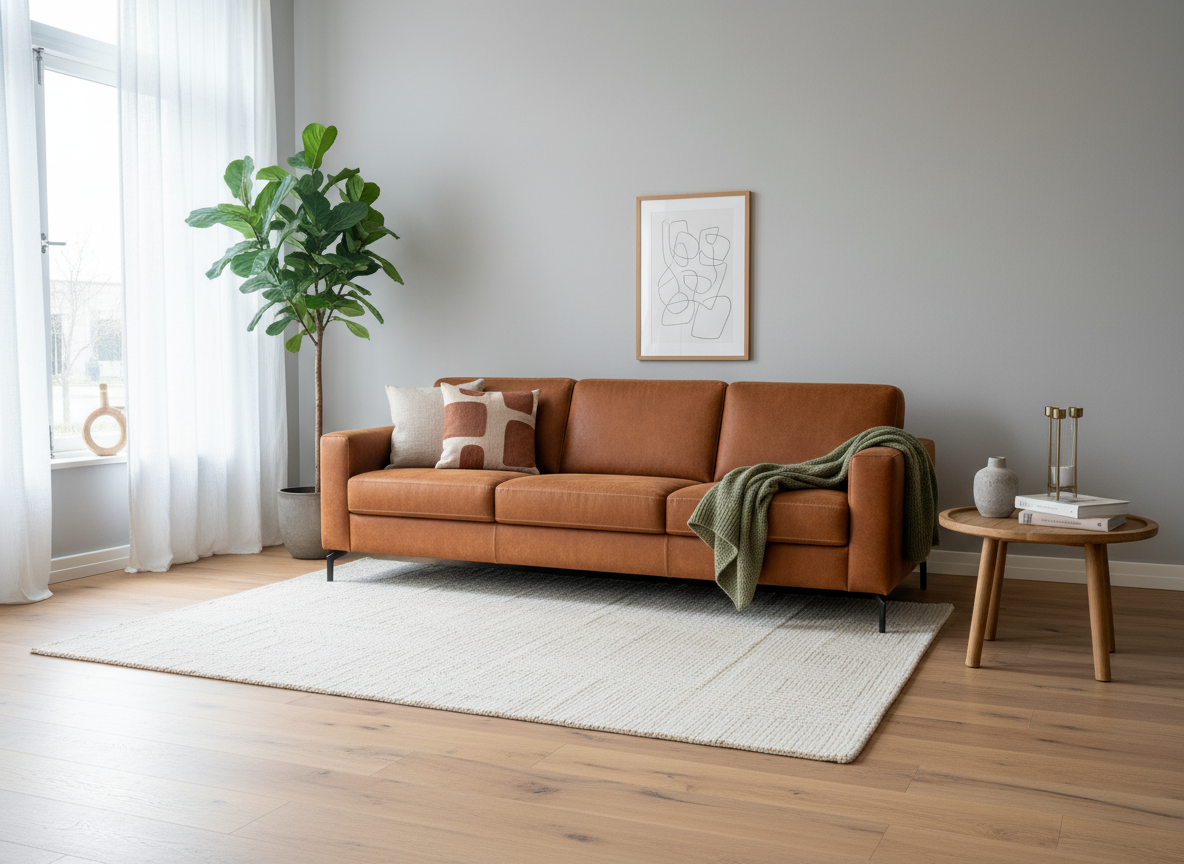 SW-SO-PARIS-COGNAC_lifestyle Bank SO-Paris Cognac Leer-look - Image 1